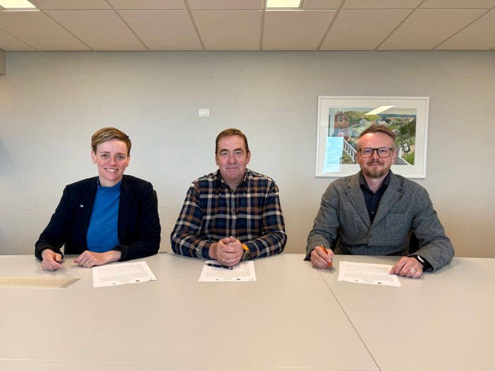 Halla Gunnarsdóttir, formaður VR, Eiður Stefánsson, formaður LÍV og Benedikt S Benediktsson, framkvæmdastjóri SVÞ